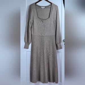 Boden Light Brown Wool Blend Sweater Dress 10 L
